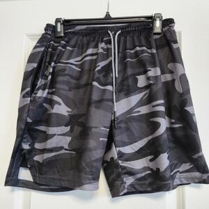 Camouflage Athletic Shorts Size Large